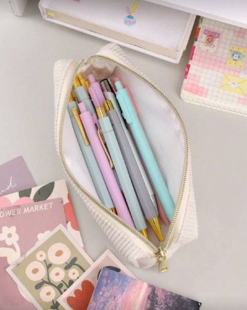 1/2 علبة أقلام ملونة بألوان متعددة، كبيرة السعة، حقيبة أدوات كتابية للطلاب (علبة أقلام مدرسية كاملة)، كيس أقلام، حقيبة مدرسية