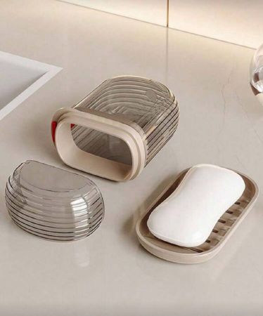 صندوق صابون محمول صغير للسفر، صندوق صابون مغلق بغطاء، مناسب للسفر وديكور حمام المنزل، ديكور الخريف، عودة إلى المدرسة